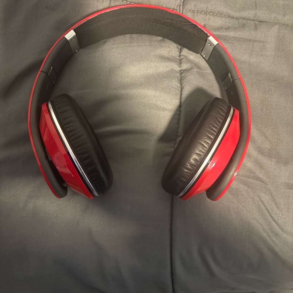 Beats by Dre Red and Black Over-Ear Headphones